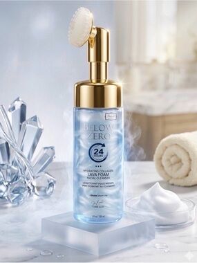 Below Zero Glacier Ice Oil Control Lava Foam Cleanser W/Brush Head ~ Retail $180